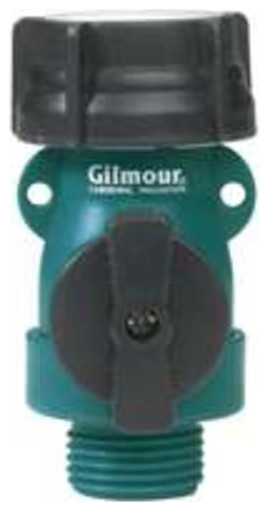 Gilmour Full Flow Poly 4-Way Connector AY4FF Teal/Black 