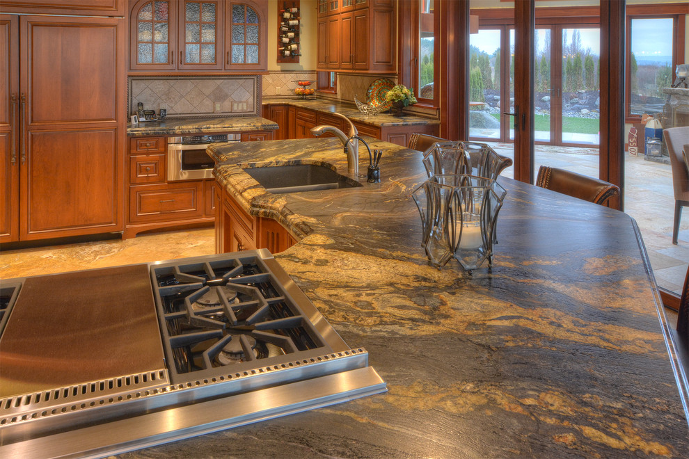 Inspiration for a rustic kitchen remodel in Seattle