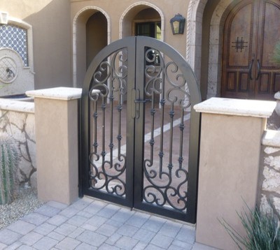 Inspiration for a rustic entryway remodel in Phoenix