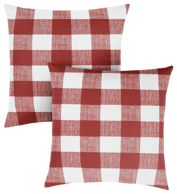 red buffalo check pillows