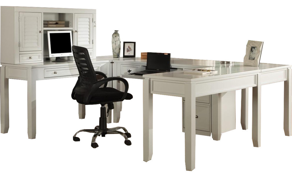 Parker House Boca 7 Piece Writing Desk In Cottage White 1