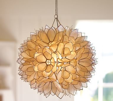 Capiz Flower Pendant