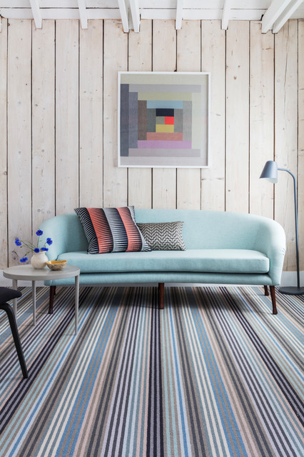 Alternative Flooring - Margo Selby Stripe Surf Botany Carpet moderne-dagligstue