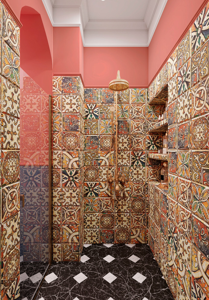 Утонченный проект с использованием разных стилей для семьи с двумя детьми