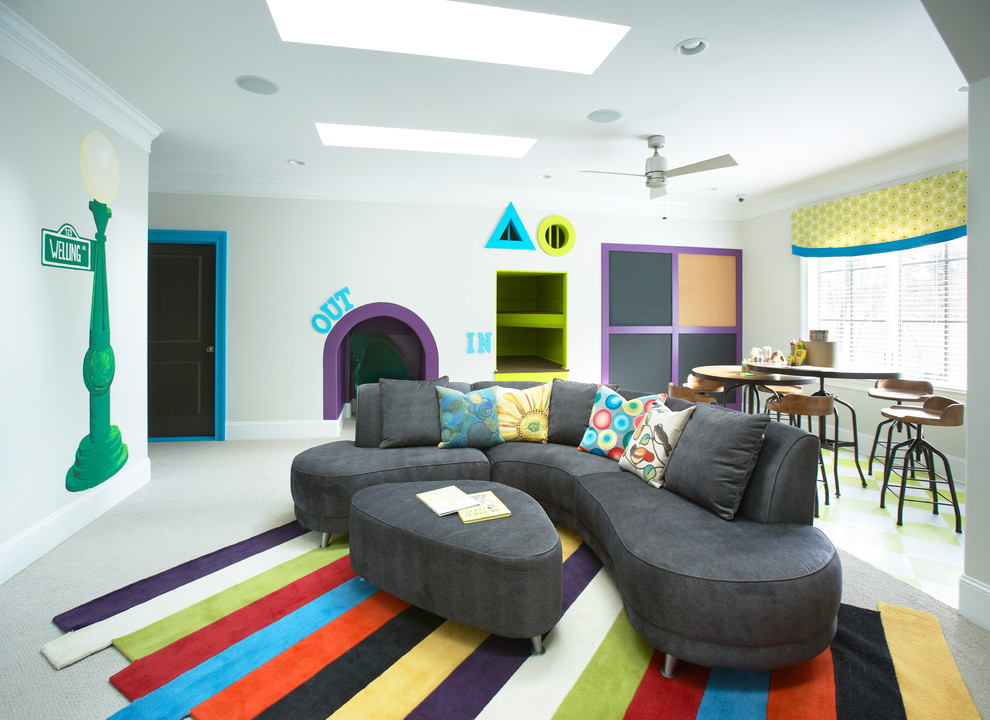 Design ideas for a contemporary kids' playroom in Other.