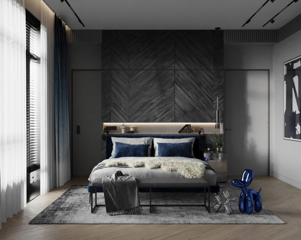 Спальня в таунхаусе в поселке Новорижский, 277 м2