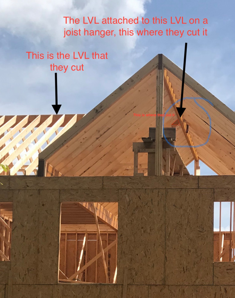 Notched Ridge Carpenter cut / notched Roof Ridge LVL