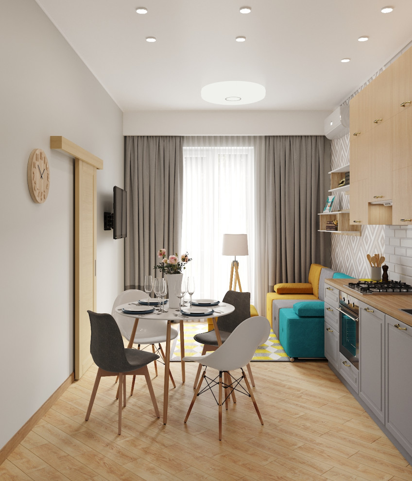 Визуализация кухни-гостиной