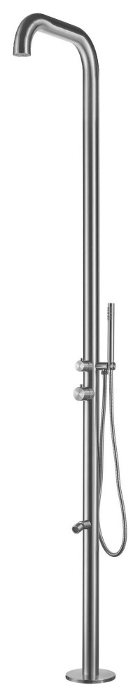 Dante 316 Stainless Steel Outdoor Shower, Brushed