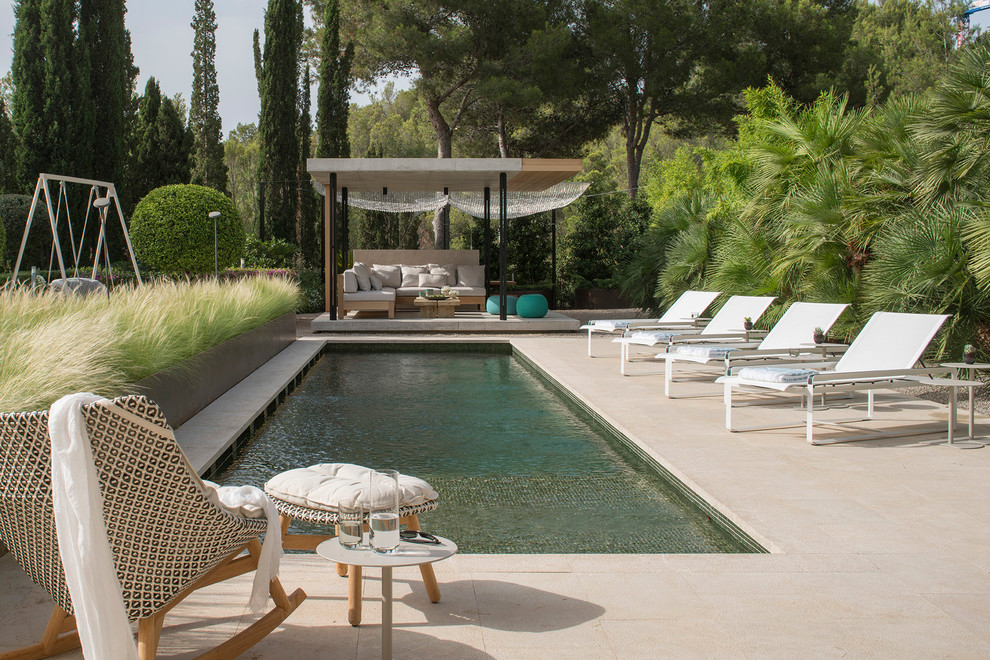 Design ideas for a contemporary rectangular pool in Palma de Mallorca.