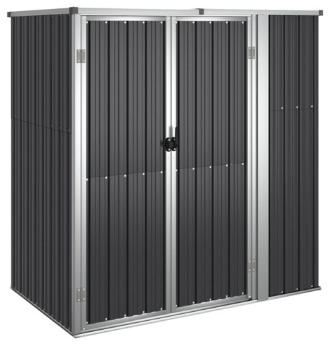 vidaXL Tool Shed Outdoor Storage Shed Tool Organizer Anthracite Galvanized Steel