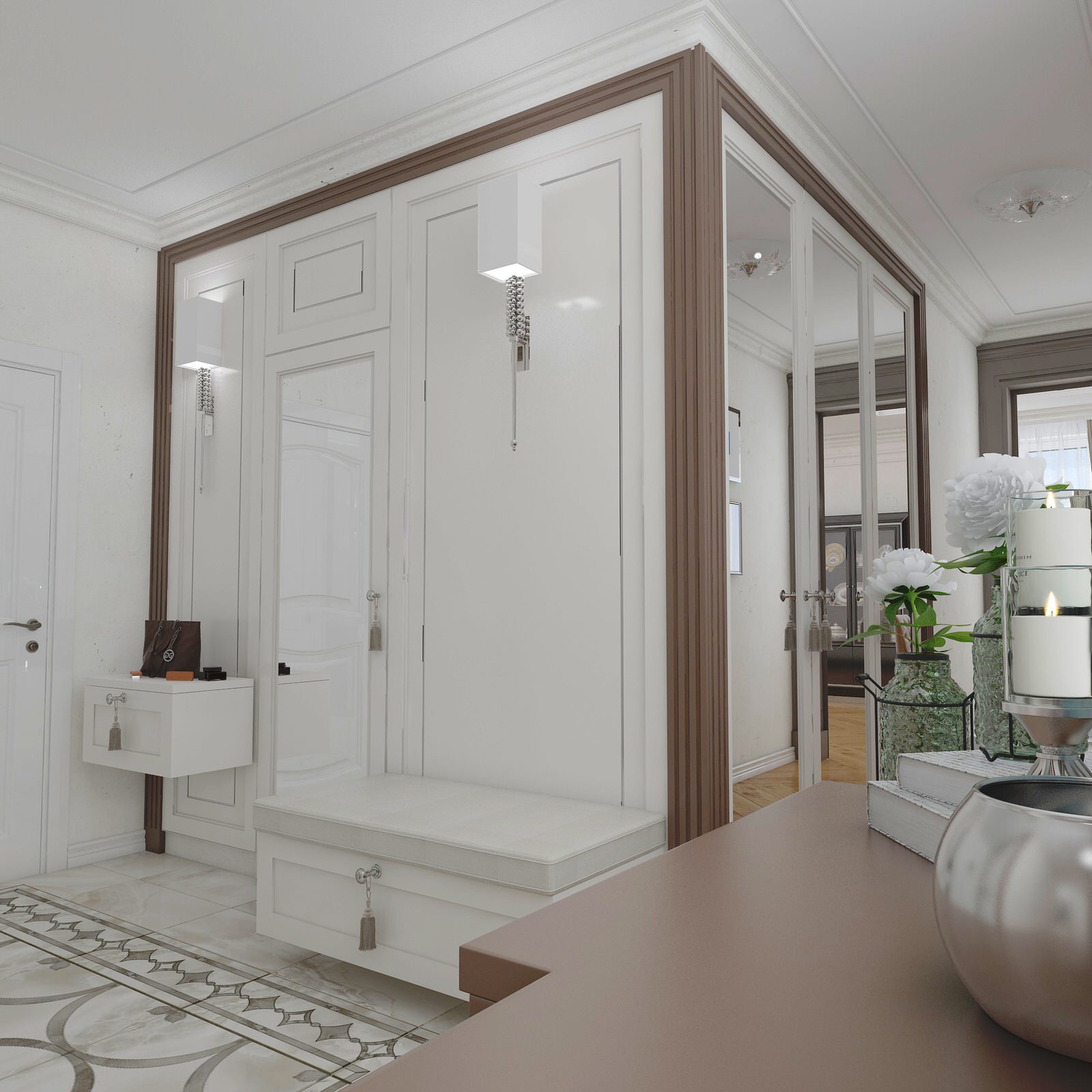 Проект. Интерьер квартиры. Неоклассика (180 кв м)