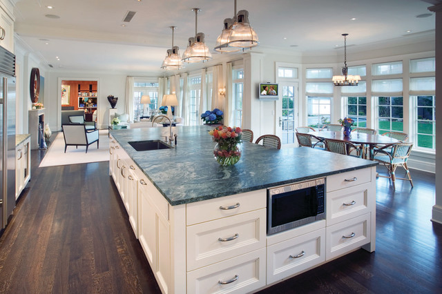 Hi Tech Kitchen With Large Island Contemporary Kitchen 