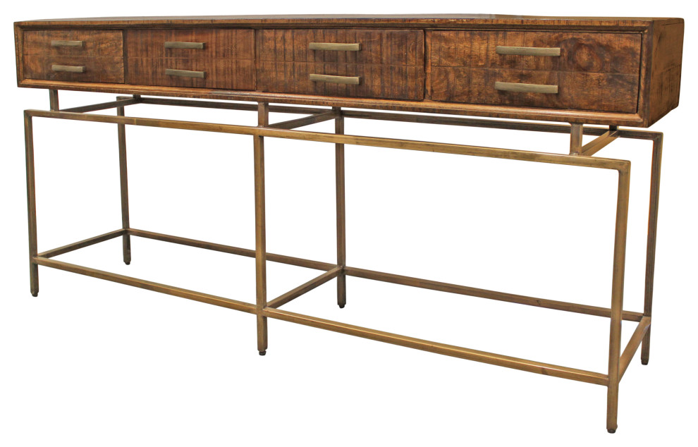 Goldbust Console Table with 4 Drawers