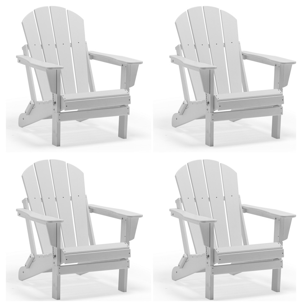 Westin TrendsOutdoor Patio Folding Adirondack Chair (Set of 4) Beach