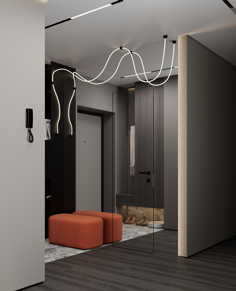 Дизайн-проект квартиры в современном стиле для молодой яркой пары