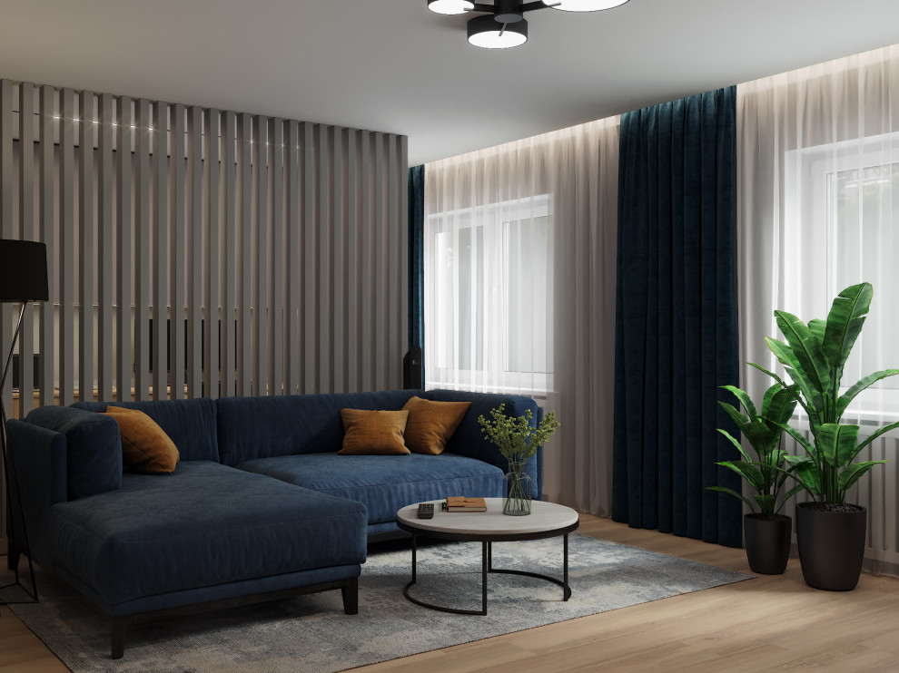 Визуализация дизайн-проекта квартиры 95 м кв, для пары с ребенком