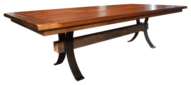 Pierce Dining Table Reclaimed Wood, Reclaimed Wood And Metal Dining Table