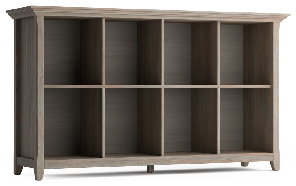 Amherst Solid Wood 8 Cube Storage Sofa Table Farmhouse Console