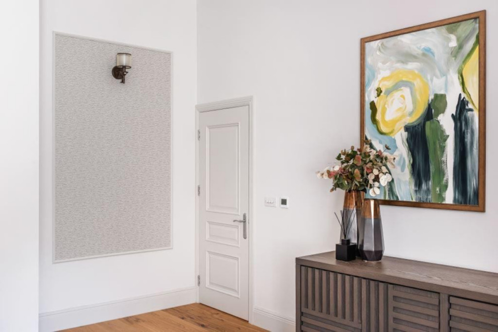 Entryway - rustic entryway idea in London