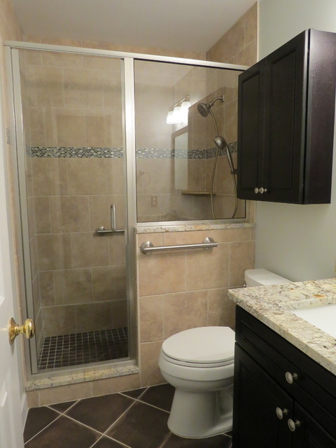 Powder room and hall bath remodel transitional-bathroom