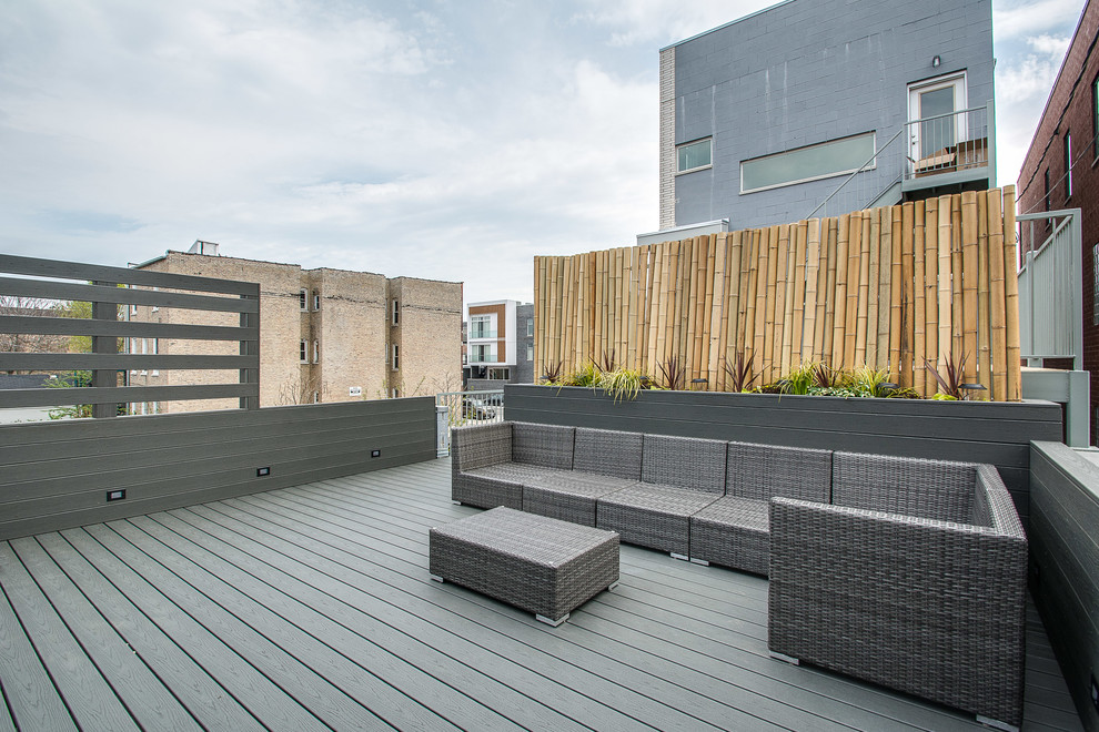 Top Of Garage And Balcony Wicker Park Modern Deck Chicago