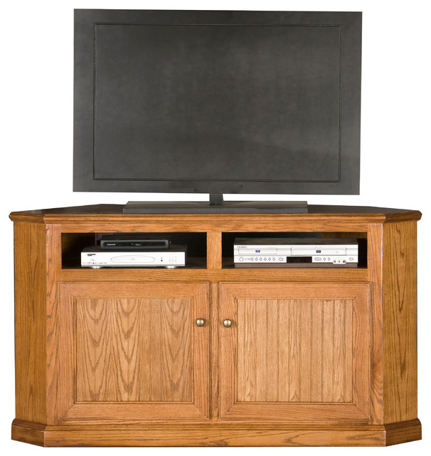 56" Corner Entertainment Console Transitional Entertainment Centers