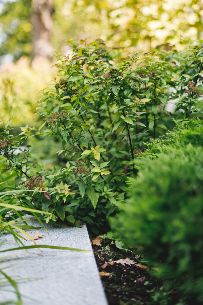 Маленький сад перед таунхаусом
