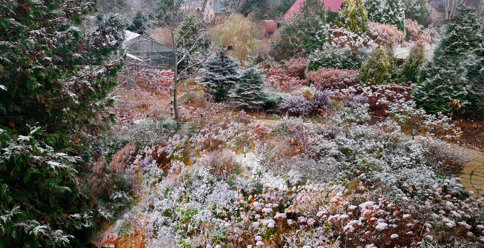 Ландшафтный дизайн участка с САДОМ ГОРТЕНЗИЙ