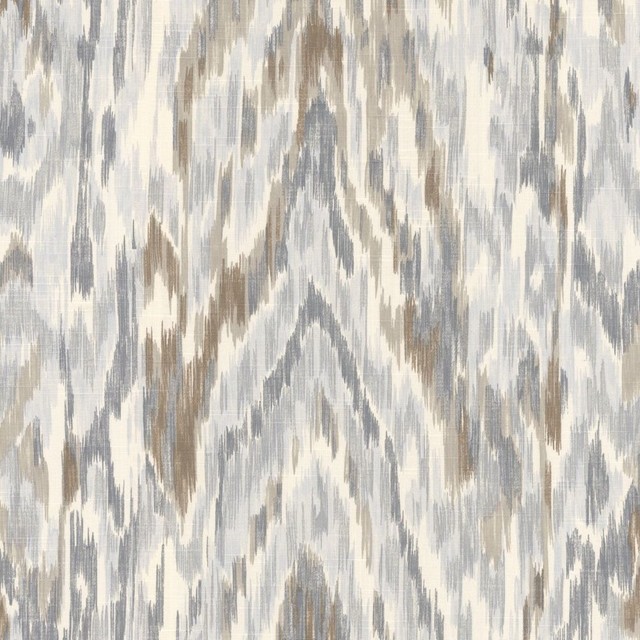 Tan and Gray Faux Bois Fabric - Modern - Drapery Fabric - by Loom Decor