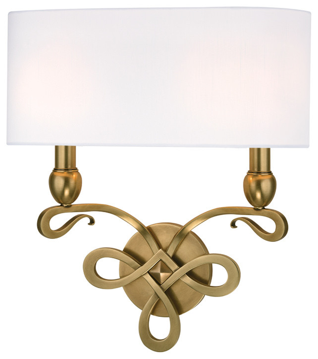 Pawling 2-Light Wall Sconce, Aged Brass