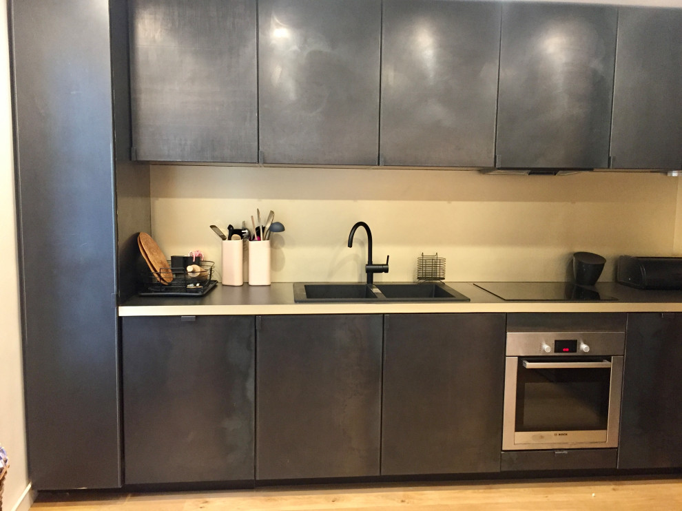 Habillage metal façades cuisine IKEA - Sur mesure - crédence et épaisseur du pla