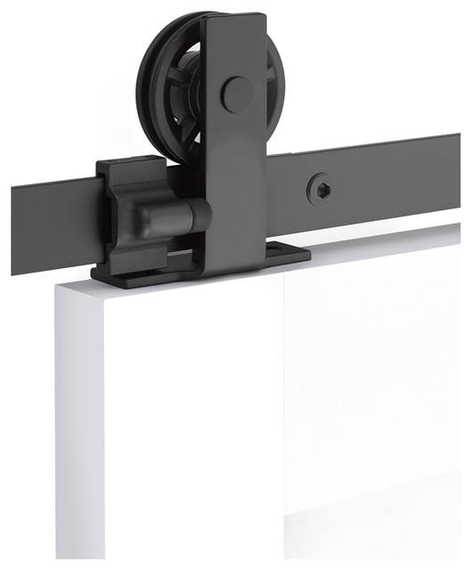 Emtek Modern Rectangular Top Mount Barn Door Kit 5' Track B120105.SD.FT