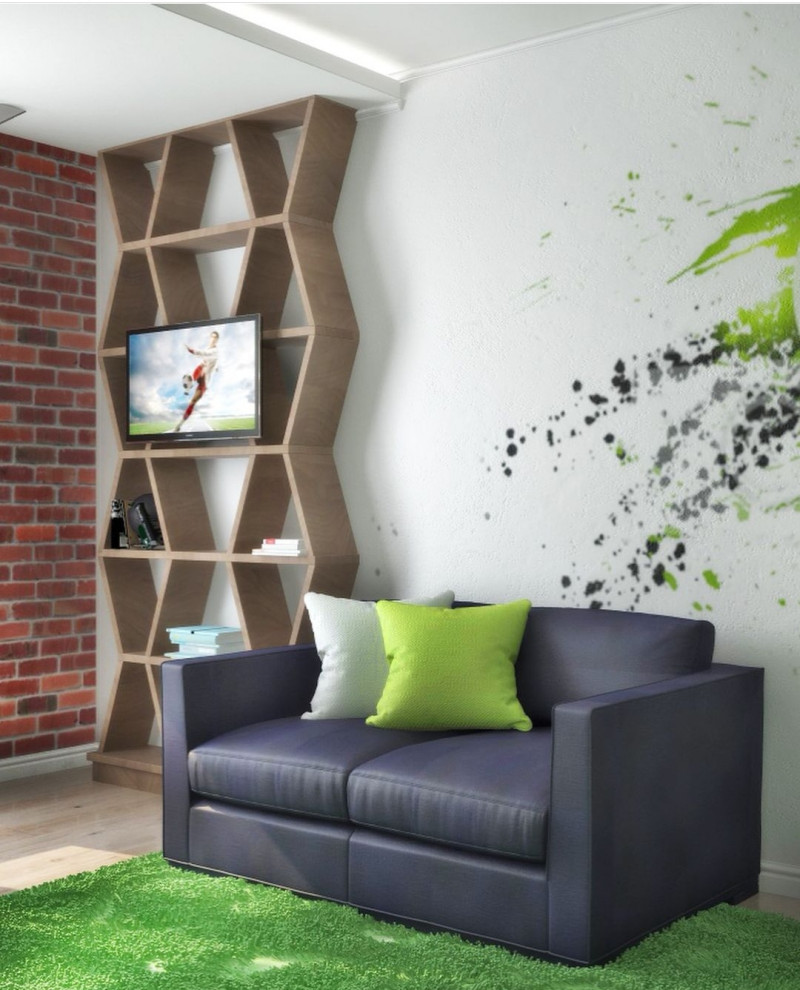 Проект квартиры 2015 года с элементами фольклора