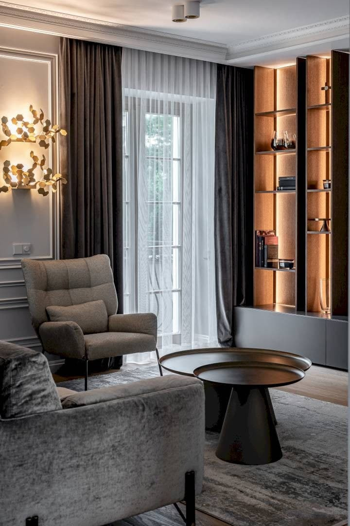 Дизайн-проект интерьера квартиры. Современный классический стиль