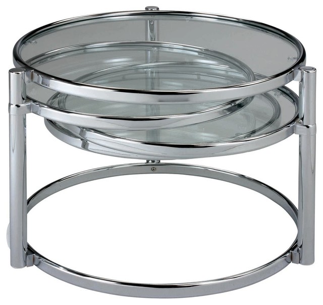 Kepler Coffee Table Chrome With Tempered Gl Modern Kepler Coffee Table Chrome With Tempered Gl