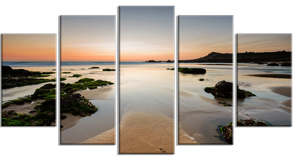 "Dark Waters at Sunset" Seashore Photography Metal Wall Art, 60"x32" 5
