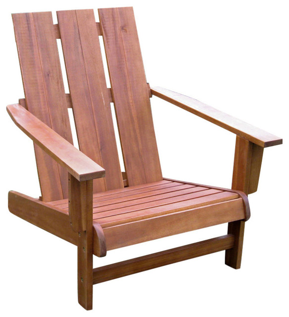 Acacia Large Square Back Adirondack Chair with Antique 