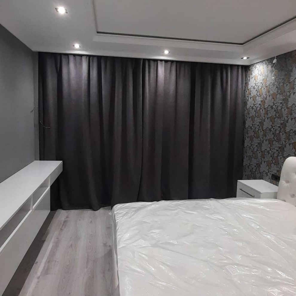 Спальня (шторы blackout и тюль из батиста)