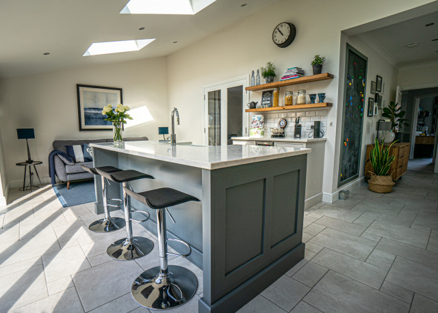 Single-storey kitchen extension modern-kueche