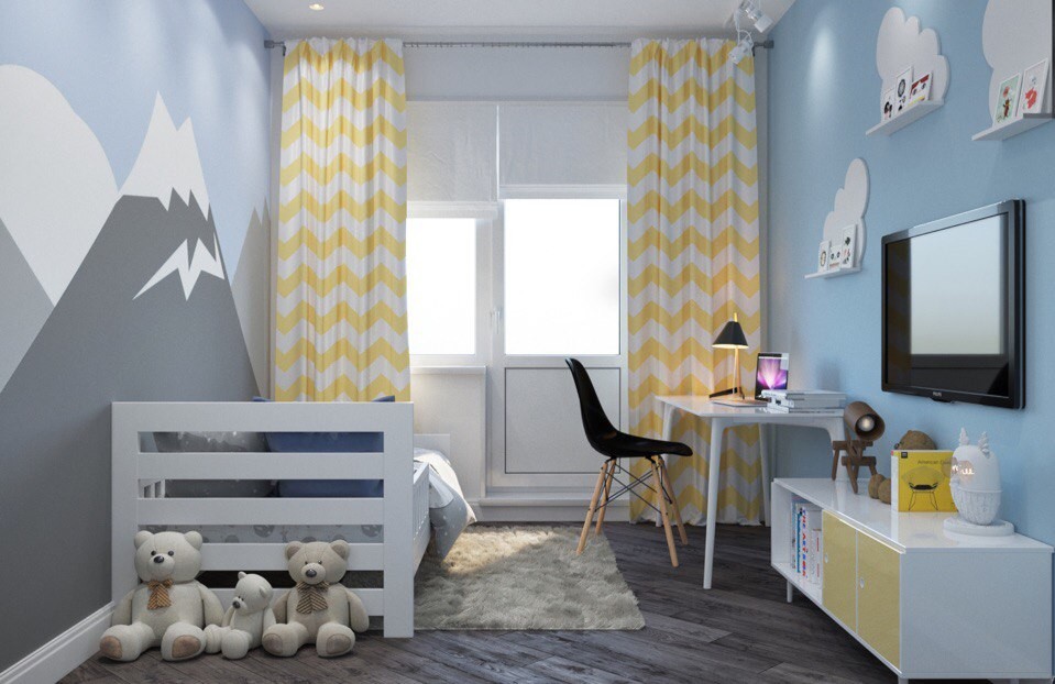 Трехкомнатная квартира для молодой семьи с тремя детьми