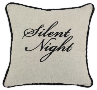 Chooty and Co Wisdom Silent Night Embroidered Throw Pillow