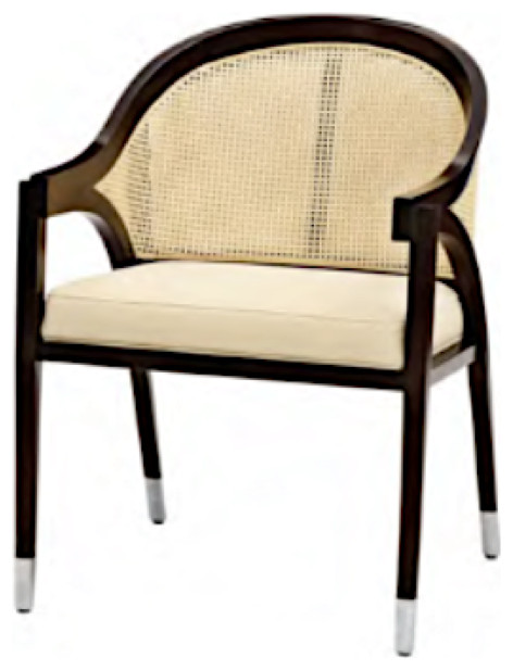 Game Chair  Walnut And Cane- Savoy Collection