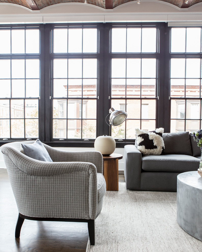 Inspiration for an industrial living room in New York.