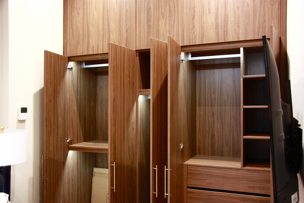 Modern style media unit and wardrobes