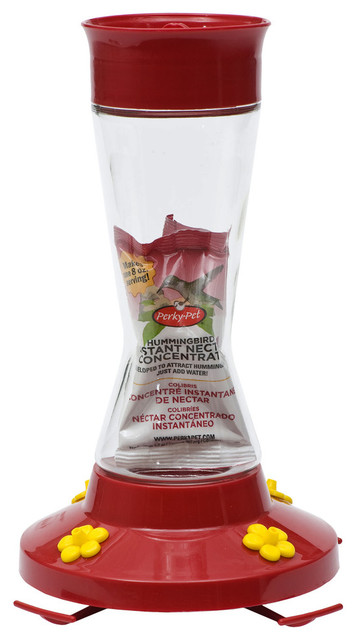 Perky Pet Clear Glass Hummingbird Feeder Contemporary Bird