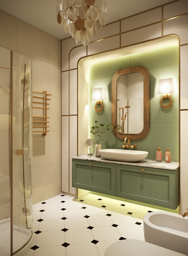 Кораллово-оливковый микс