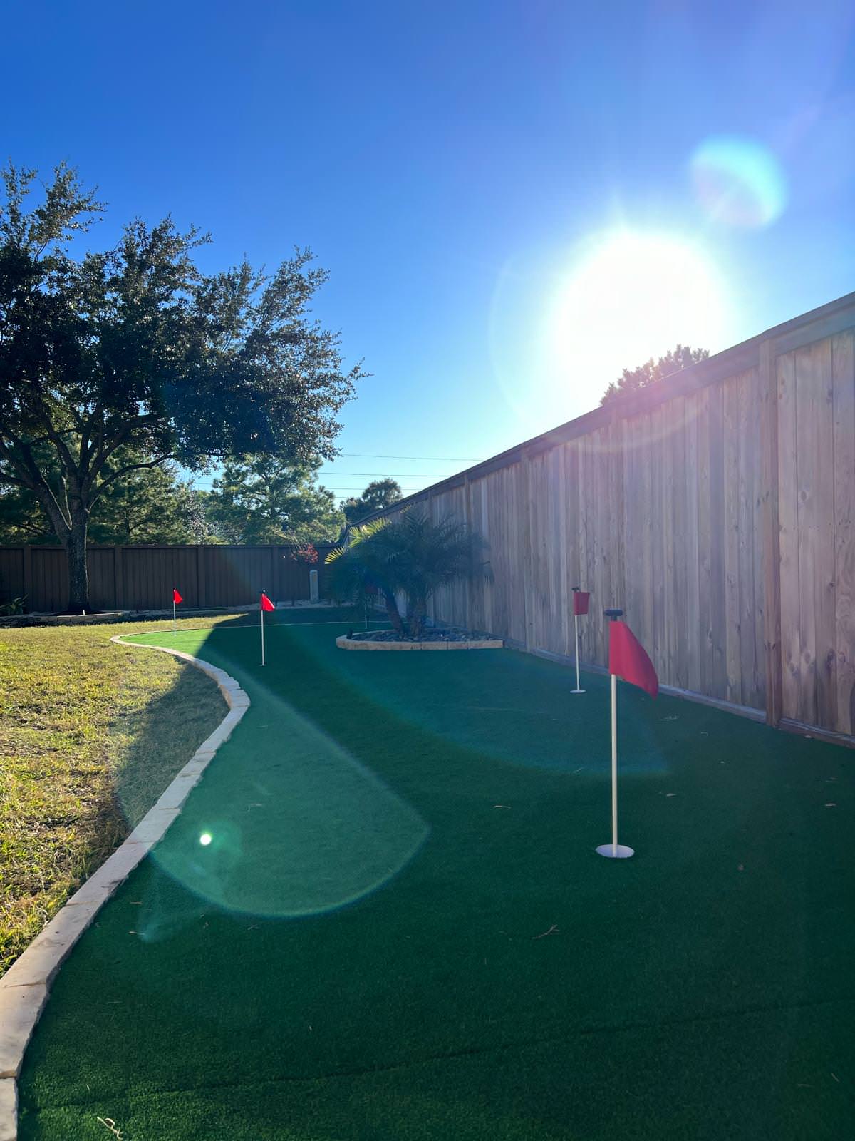Putting Green, Backyard Paradise and Front yard Makeover in Fulshear!