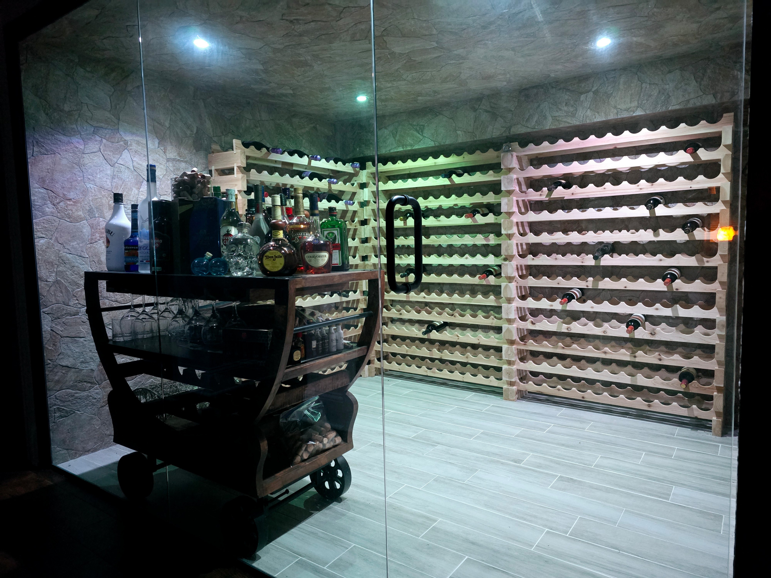 Full Basement renovation with exercise room, wine cellar, TV room and Sauna