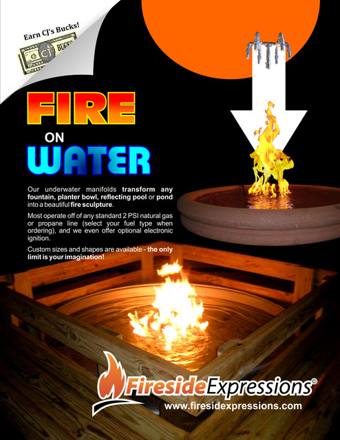 Fire On Water Fountains Contemporary Pits Other By Fire On Water Fountains